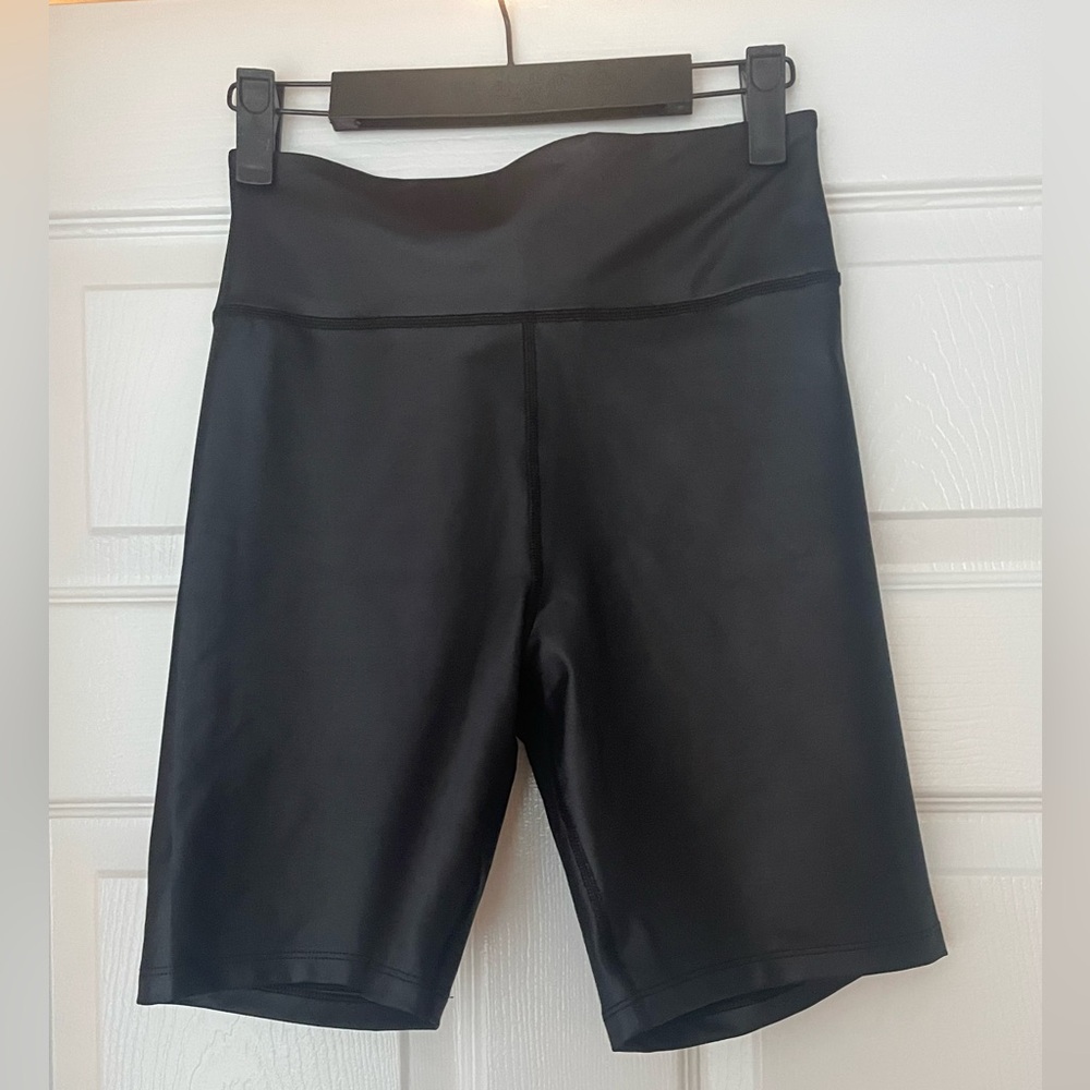Abercrombie & Fitch Black ‘leather’ Bike short leggings